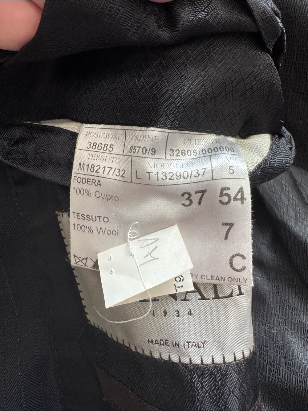Canali Exclusive Super 150s Wool Blazer 44R Dark Blue Pinstripe Made in Italy - Picture 8 of 8